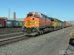 BNSF 4105 C44-9W rolling through railyard